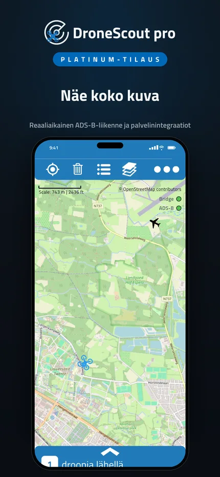 Miehitetyt ilma-alukset ADS-B:n kautta ja palvelinintegraatiot