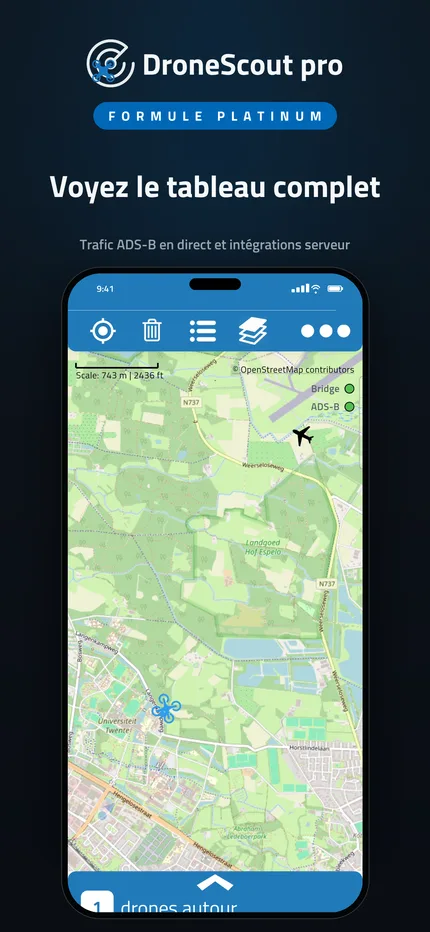 Aéronefs habités via ADS-B et intégrations serveur